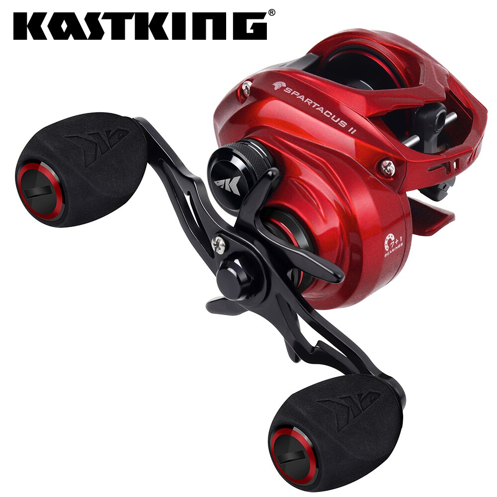 Kastking Reel Zephyr - KastKing Spartacus II Red Color Baitcasting