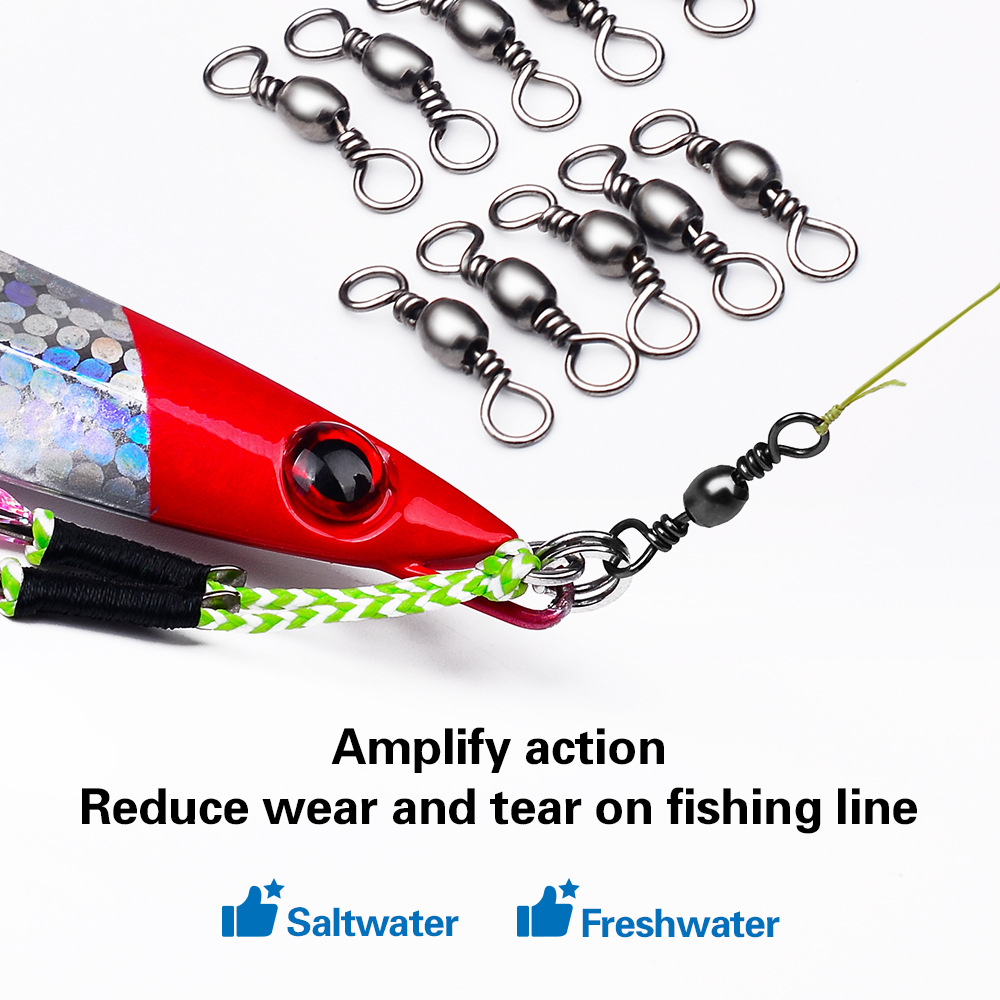 100Pcs Fishing Swivels Connect - огляд і ціна Leader Line